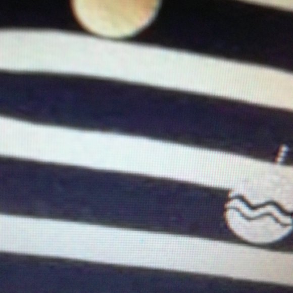 CREWNECK LONG SLEEVE TEE-SHIMMER STRIPE ORNAMENT P - Picture 3 of 8